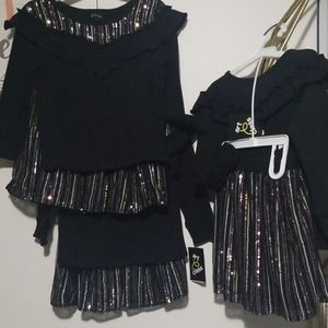 5t New Black & gold matching set